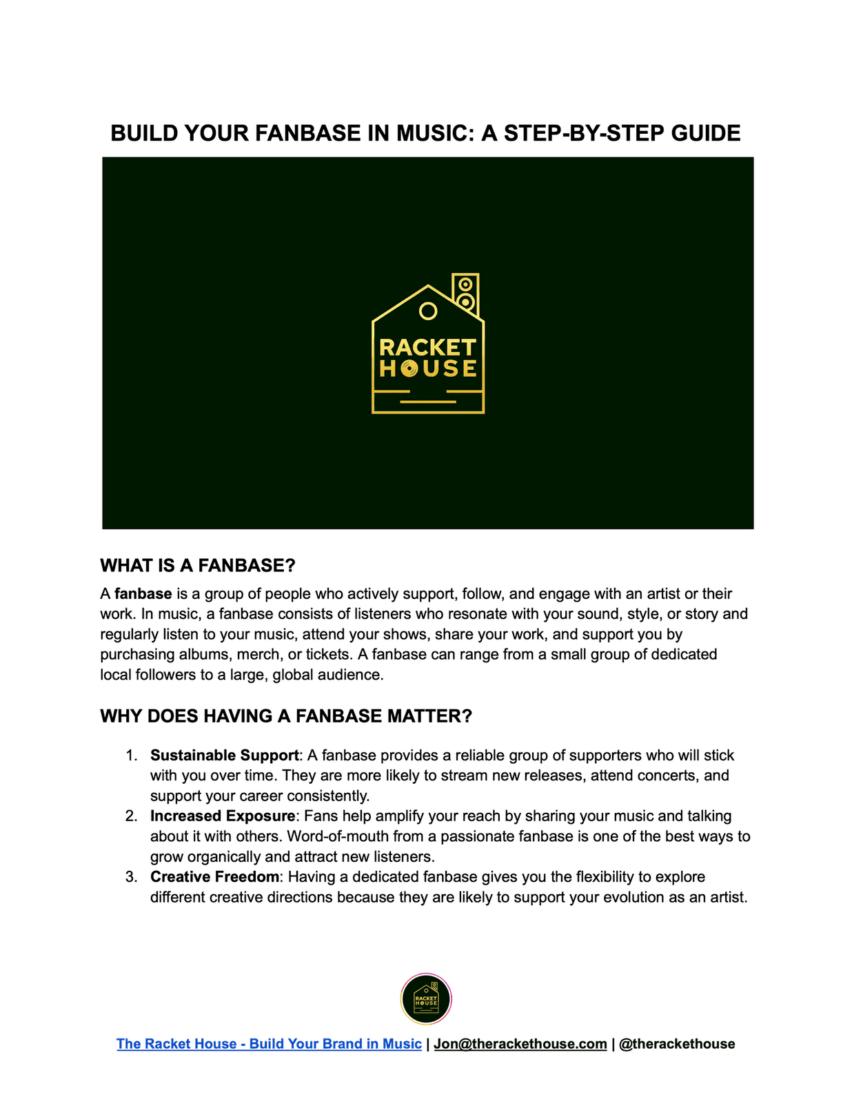 Fanbase Building Guide cover